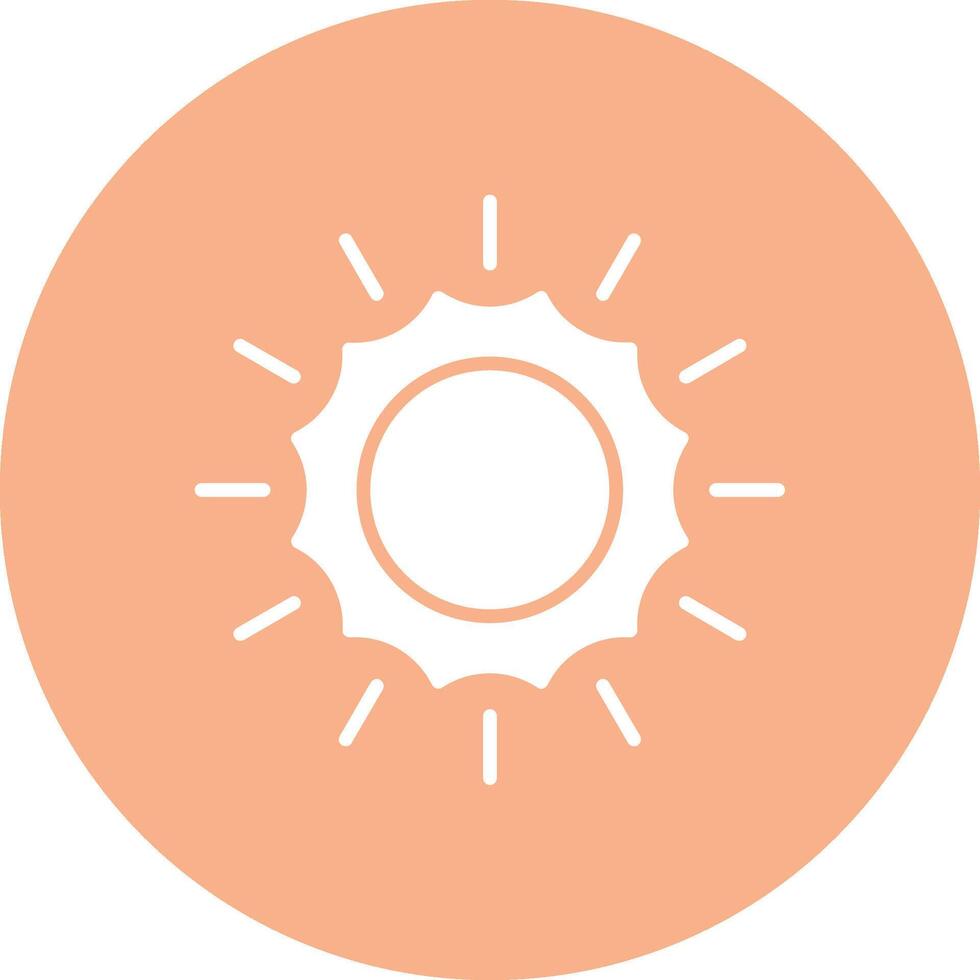 Sun Glyph Multi Circle Icon vector