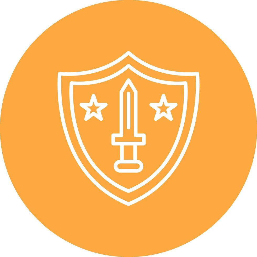 Shield Line Multi Circle Icon vector