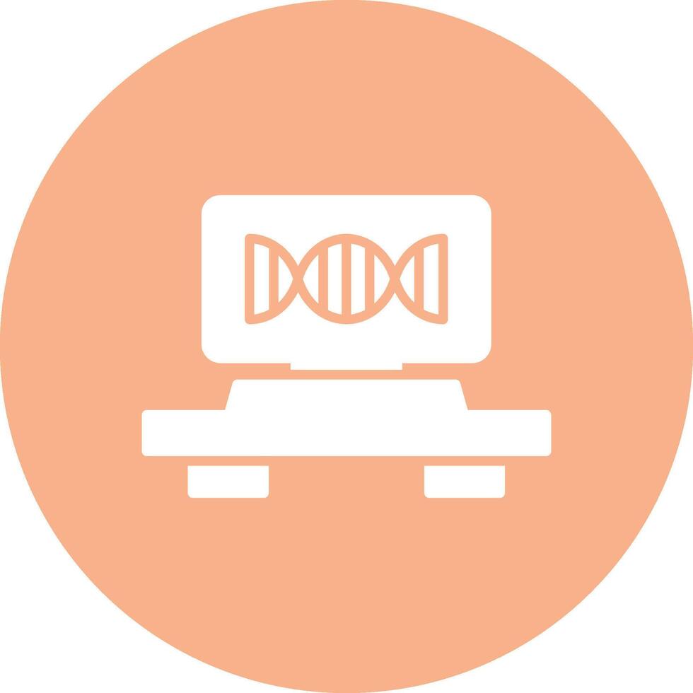 Dna Strand Glyph Multi Circle Icon vector