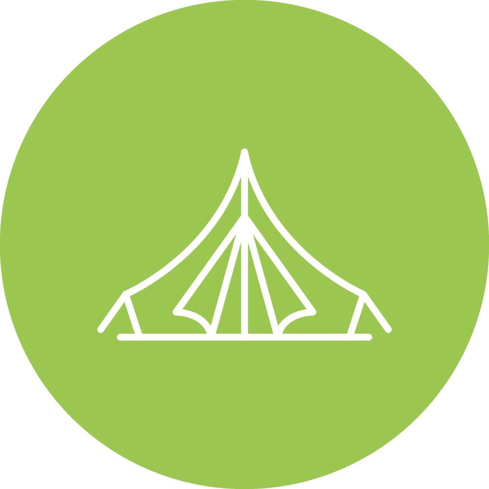 Tent Line Multi Circle Icon vector