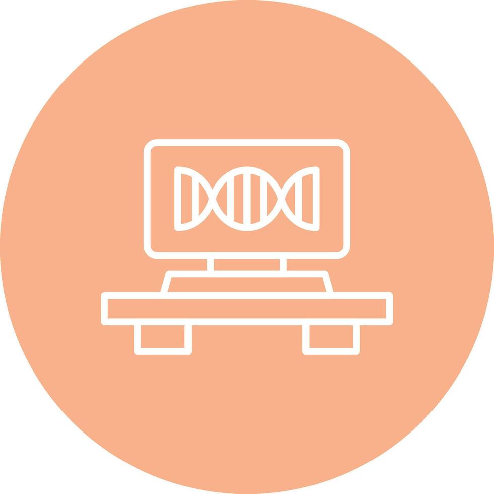 Dna Strand Line Multi Circle Icon vector