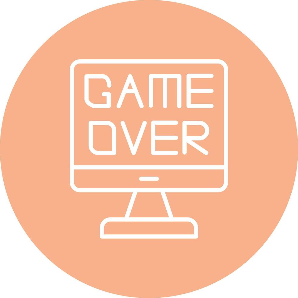 Game Over Line Multi Circle Icon vector