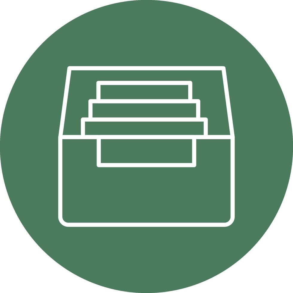 Archive Line Multi Circle Icon vector