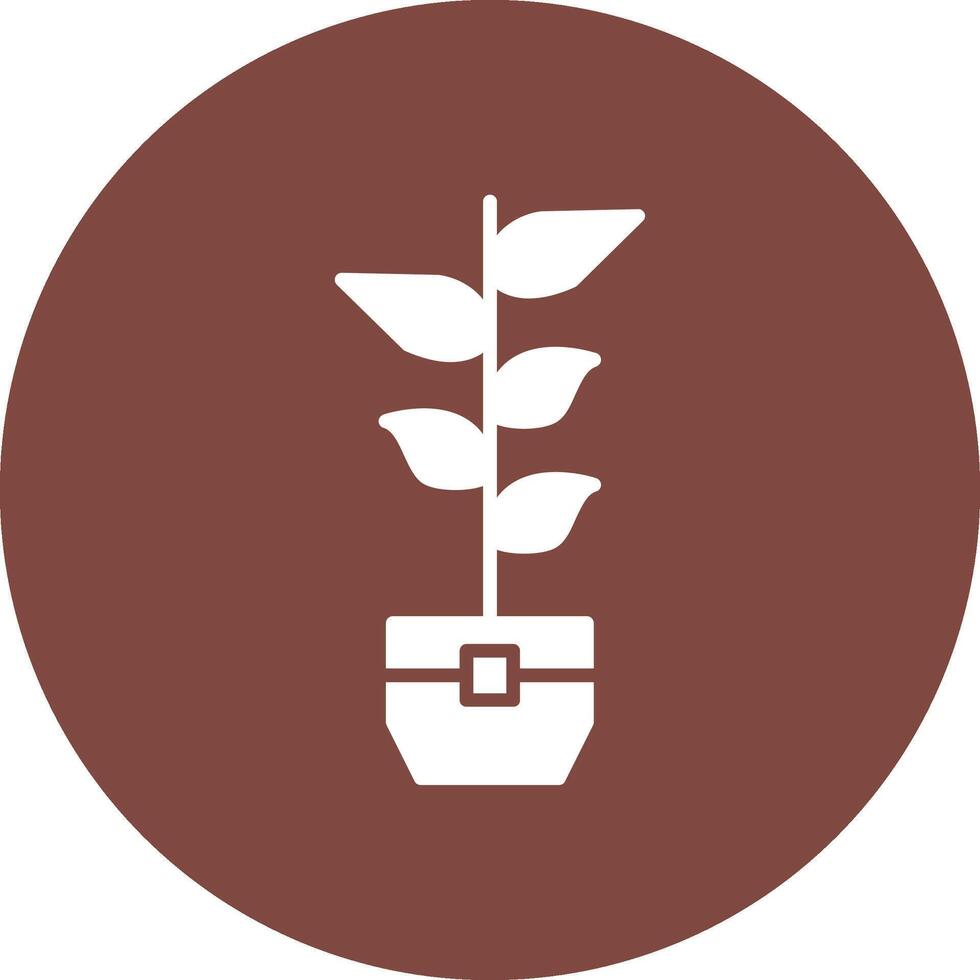 Rubber Plant Glyph Multi Circle Icon vector