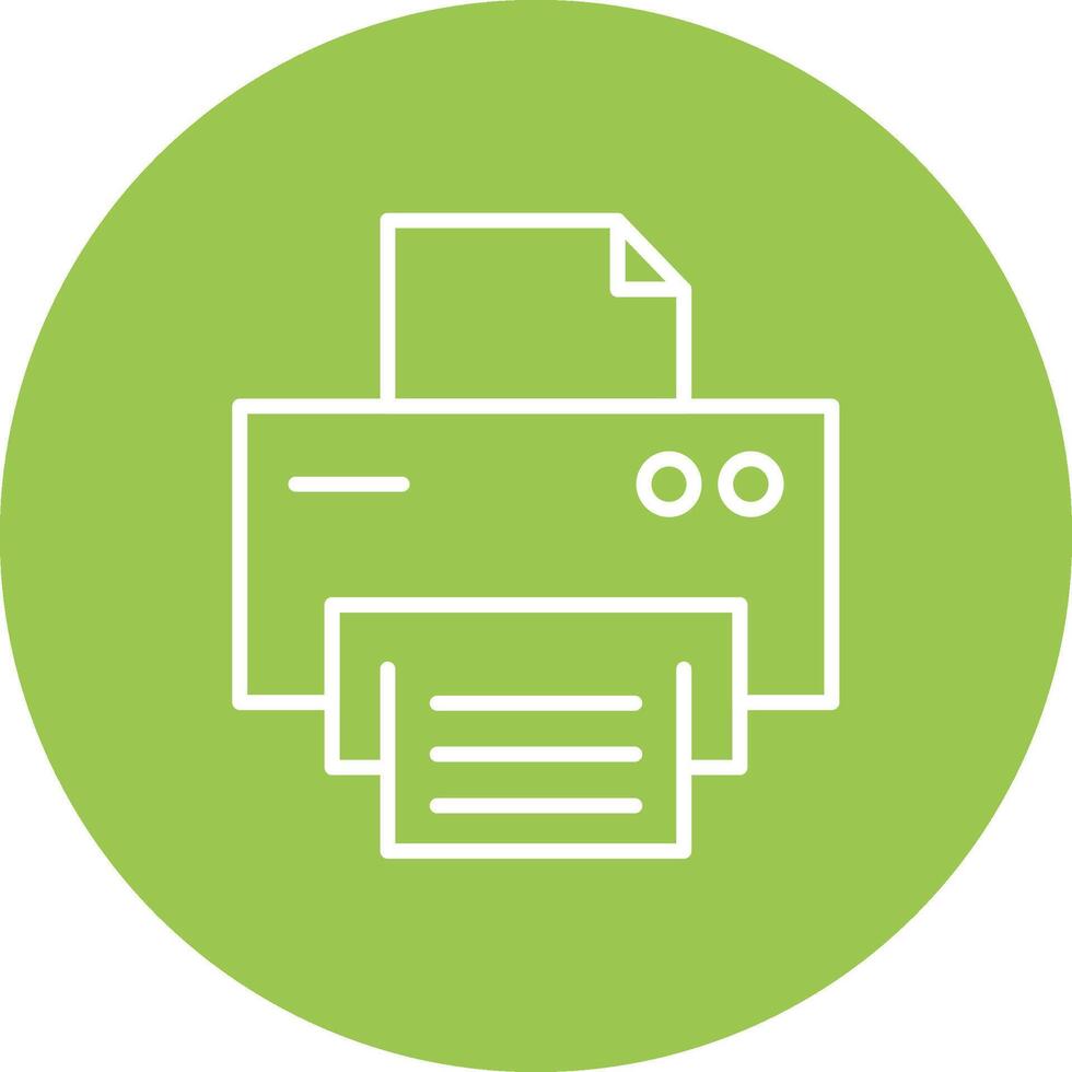 Printer Line Multi Circle Icon vector