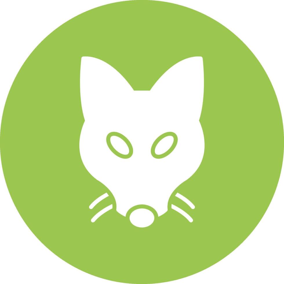 Fox Glyph Multi Circle Icon vector