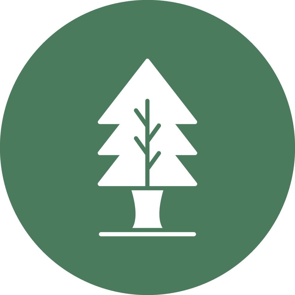 Tree Glyph Multi Circle Icon vector