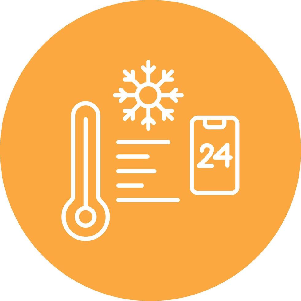 Temperature Control Line Multi Circle Icon vector