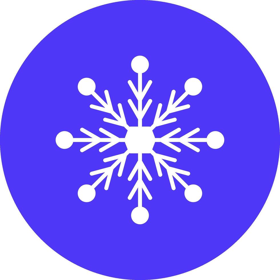 copo de nieve glifo multi circulo icono vector