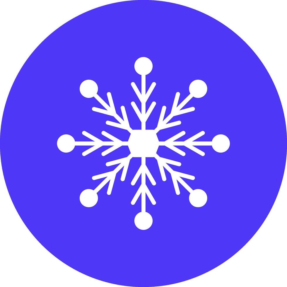Snowflake Glyph Multi Circle Icon vector
