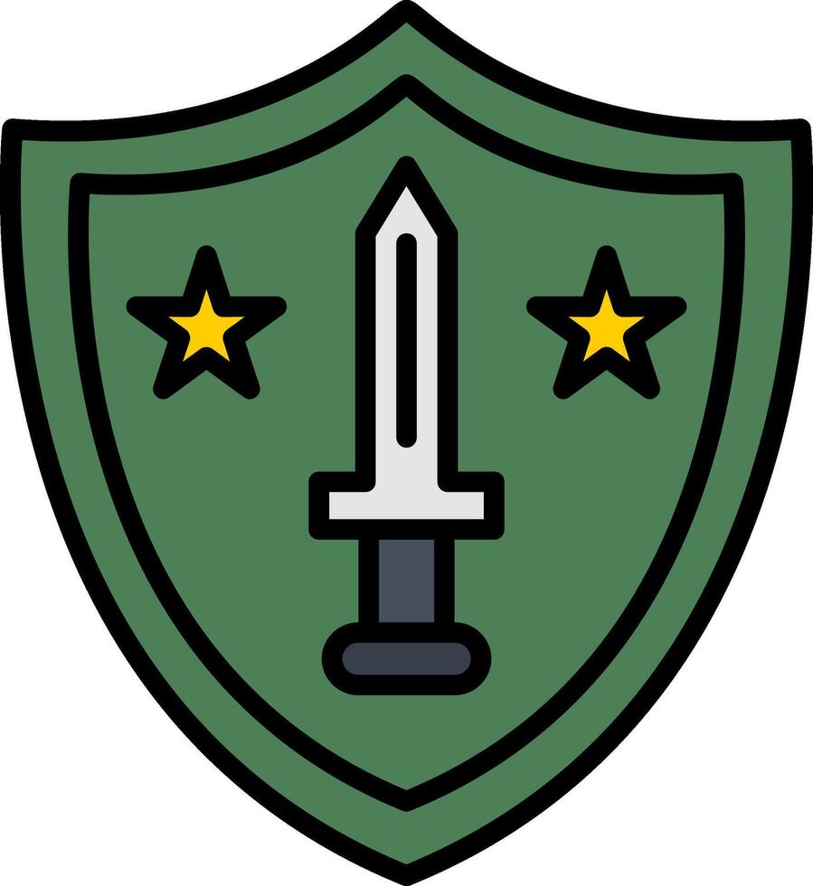 Shield Line Filled Icon vector