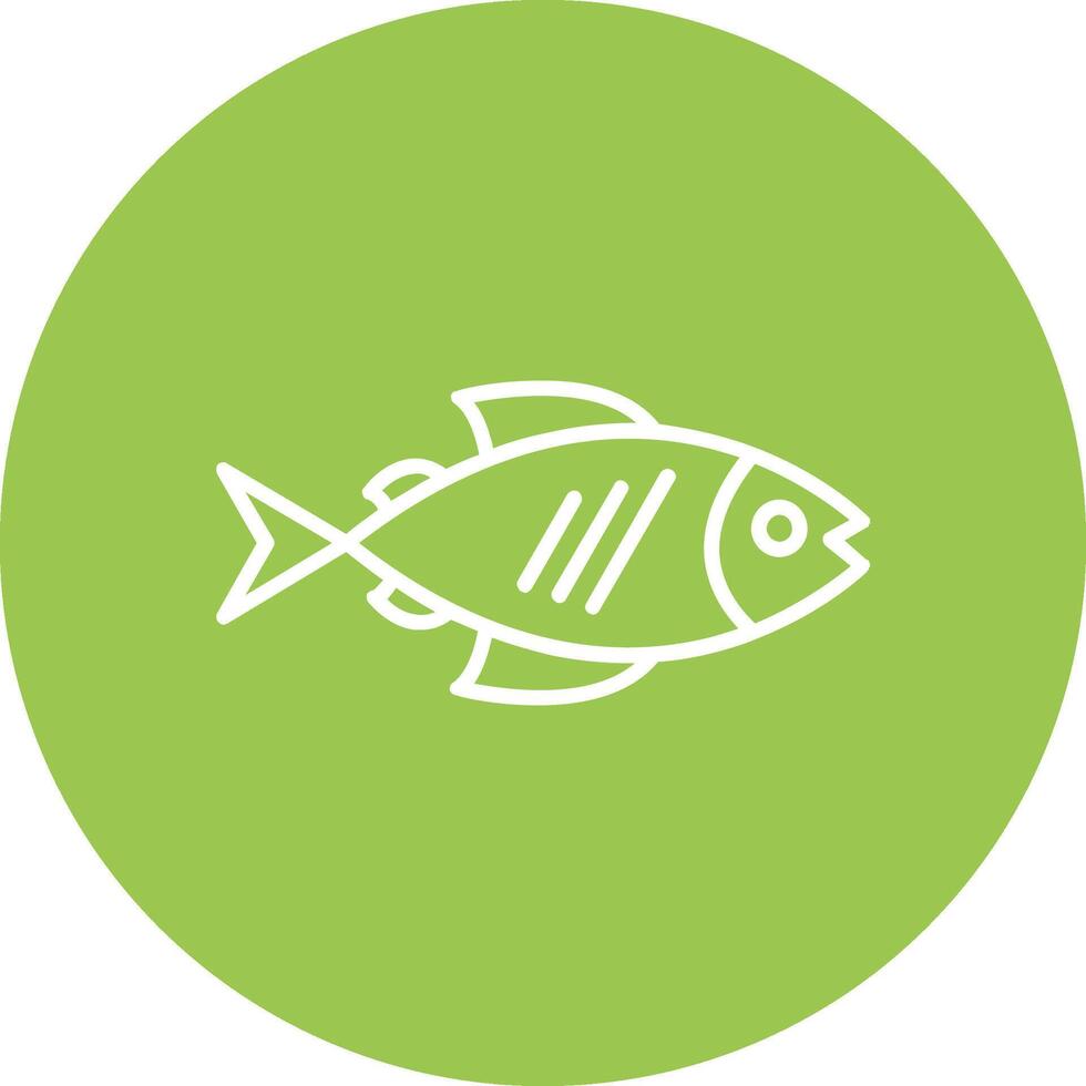 Fish Line Multi Circle Icon vector