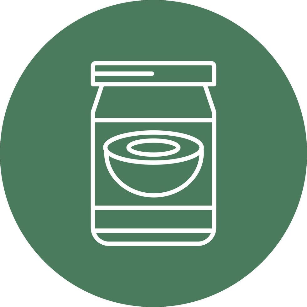 Coconut Oil Line Multi Circle Icon vector