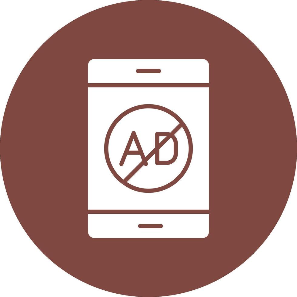 Ad Blocker Glyph Multi Circle Icon vector