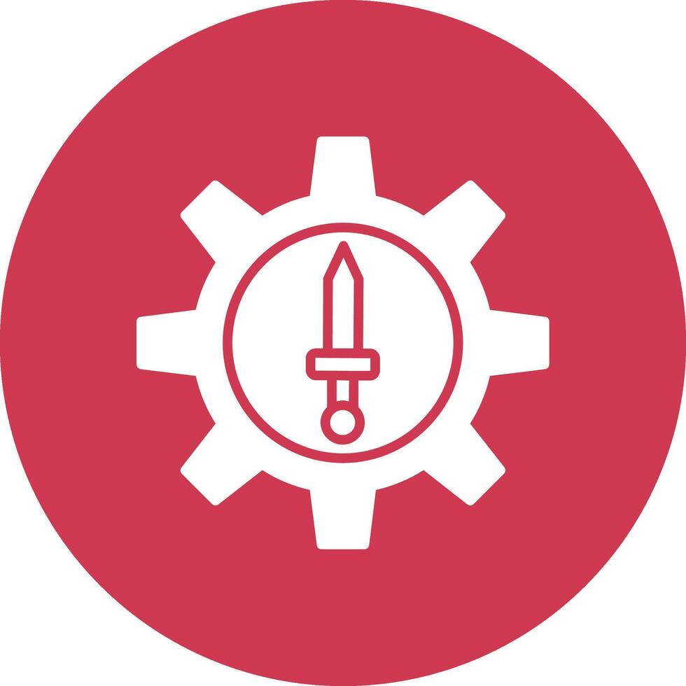 Attack Glyph Multi Circle Icon vector