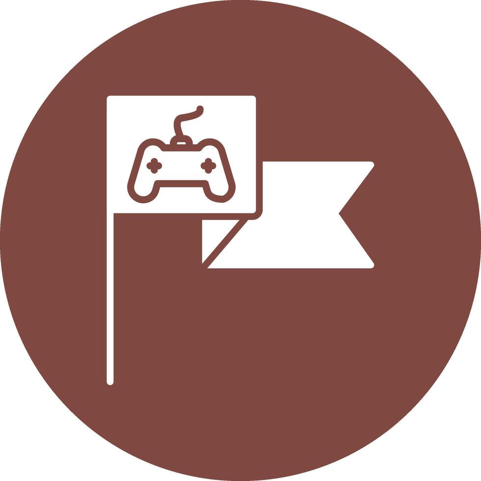 Flag Glyph Multi Circle Icon vector