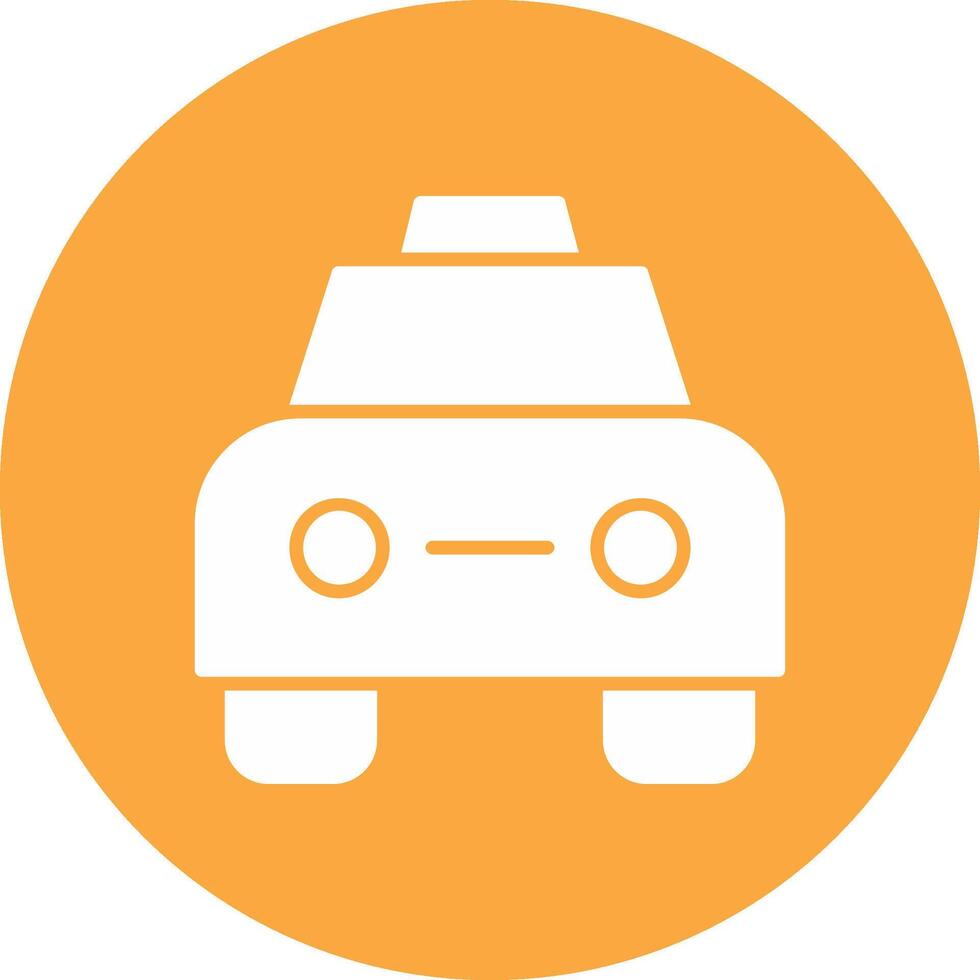 Taxi Glyph Multi Circle Icon vector