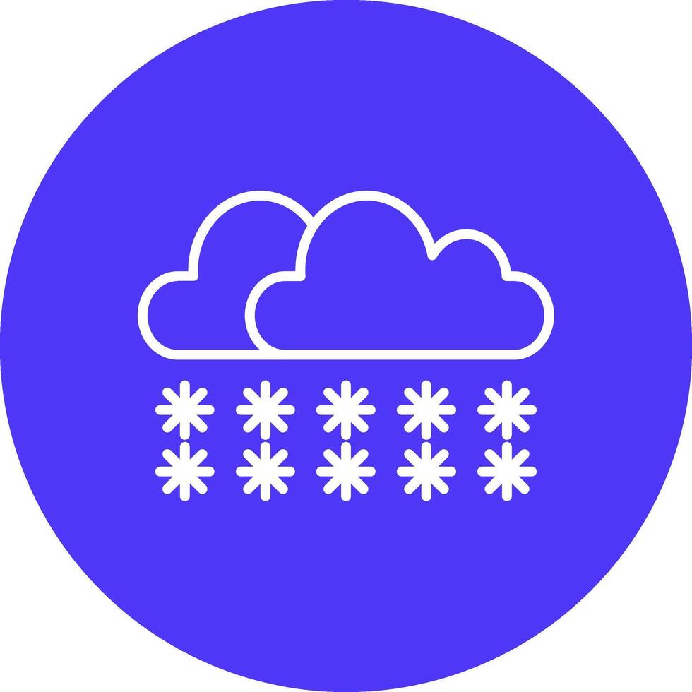 Snow Line Multi Circle Icon vector