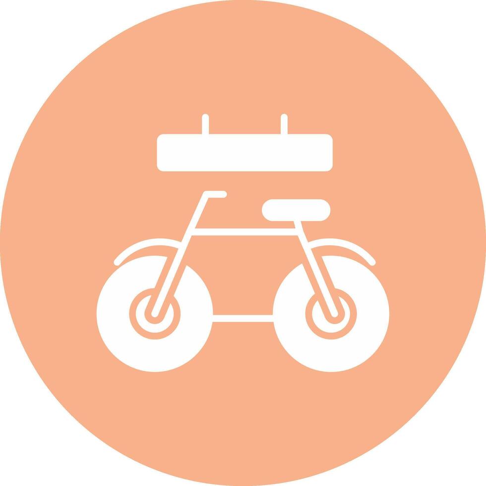 Bike Glyph Multi Circle Icon vector