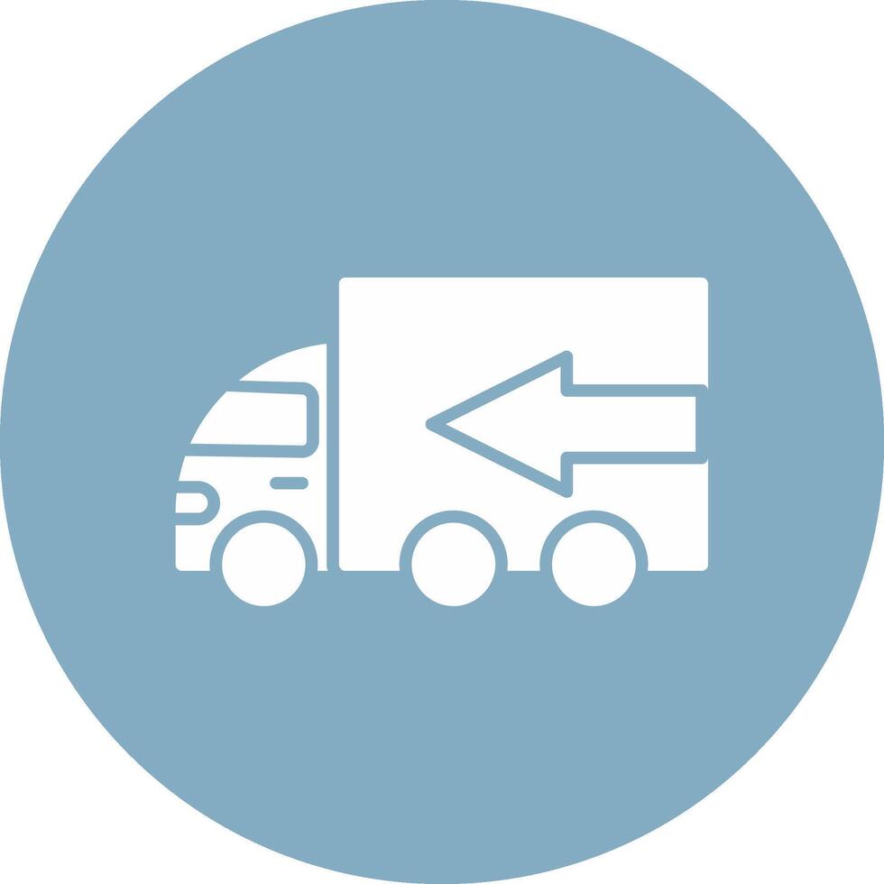 Truck Glyph Multi Circle Icon vector