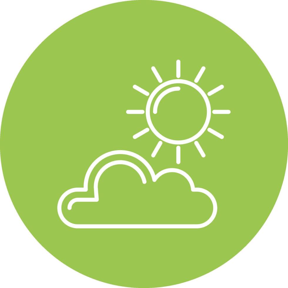 Sun Line Multi Circle Icon vector