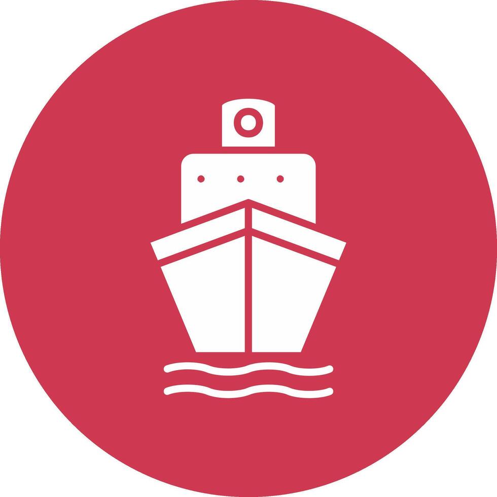 Boat Glyph Multi Circle Icon vector