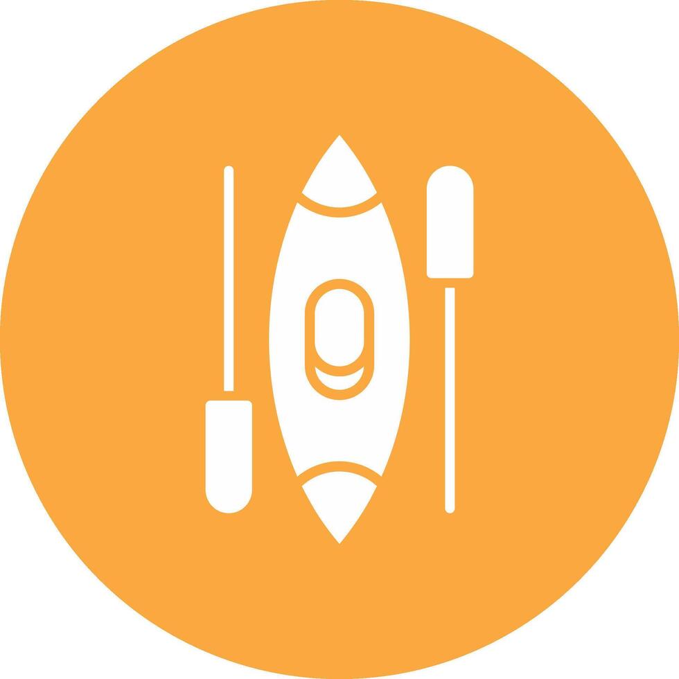 Canoe Glyph Multi Circle Icon vector