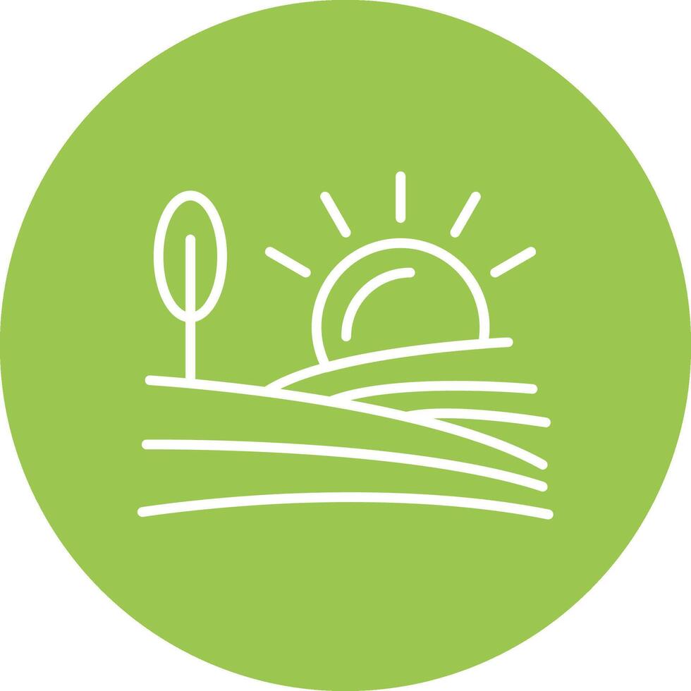 Farm Line Multi Circle Icon vector