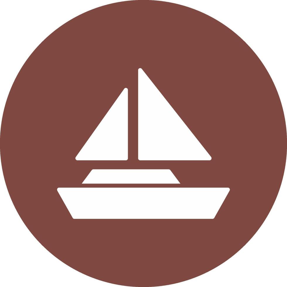 Boat Glyph Multi Circle Icon vector