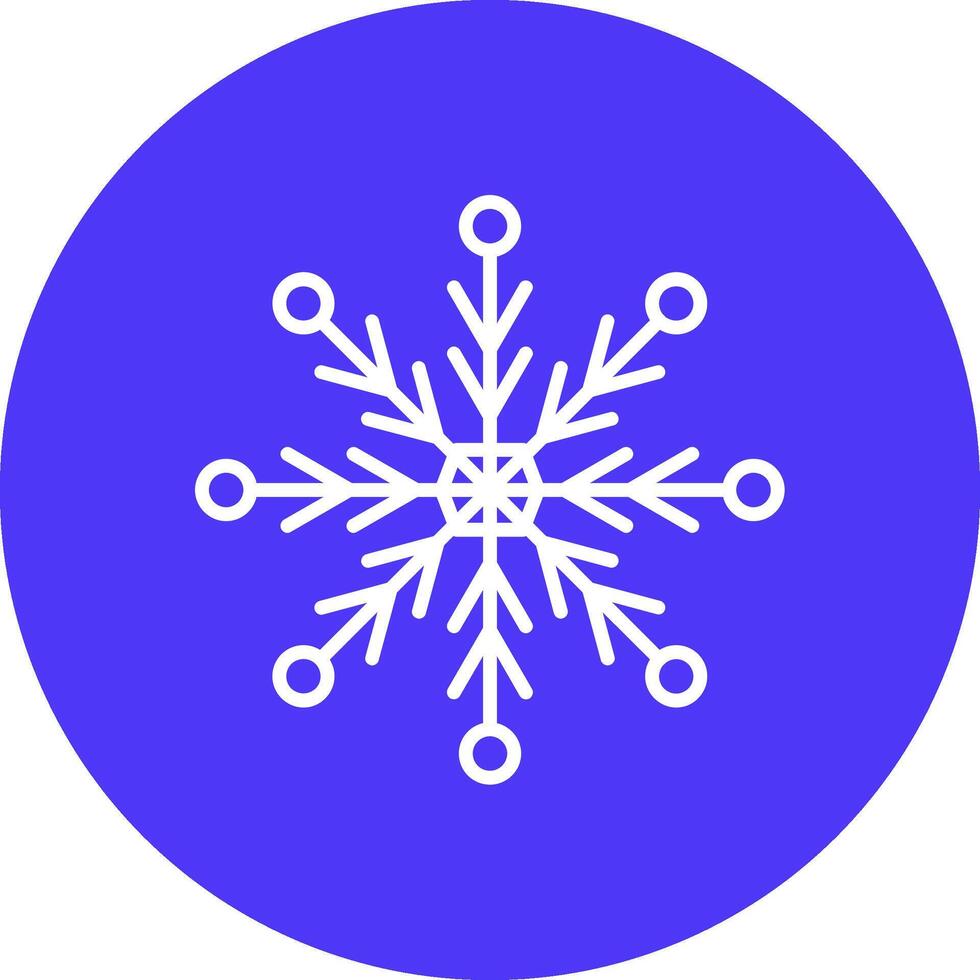 copo de nieve línea multi circulo icono vector