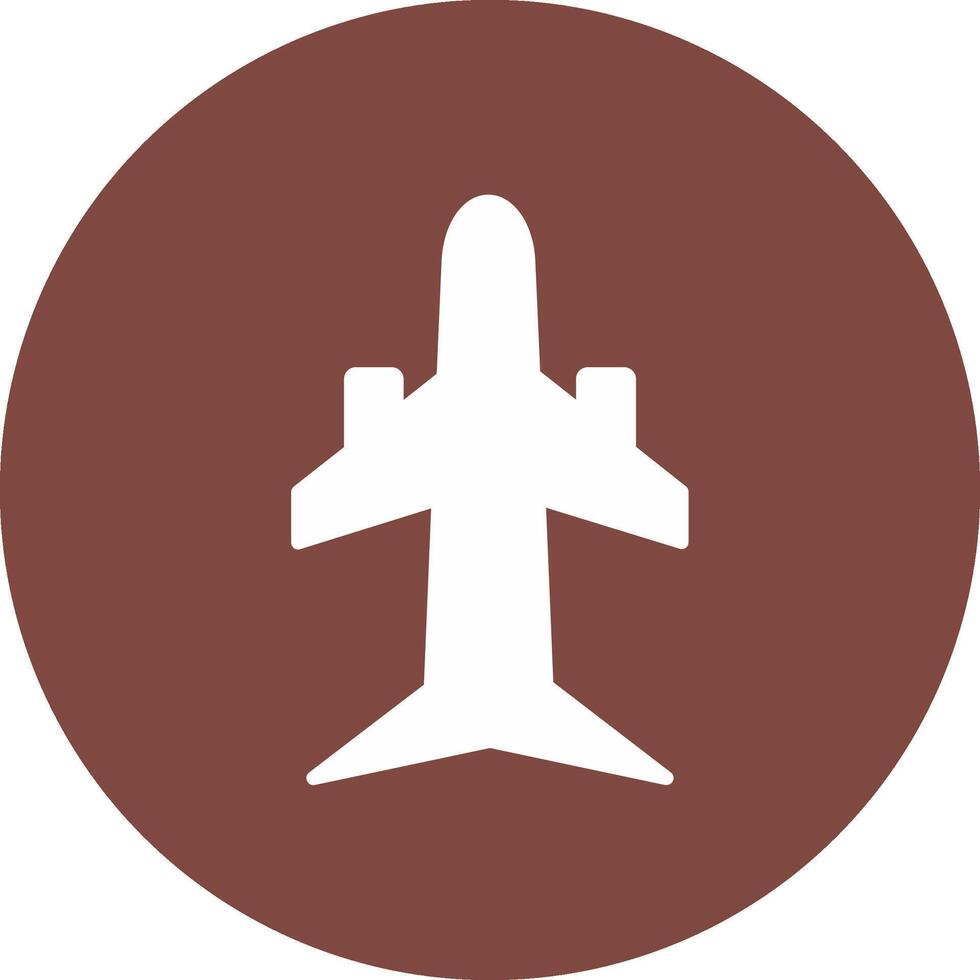 Plane Glyph Multi Circle Icon vector