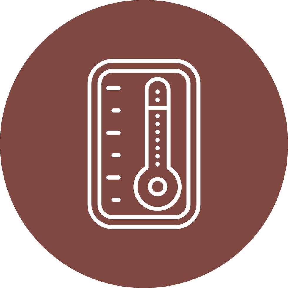 Thermometer Line Multi Circle Icon vector