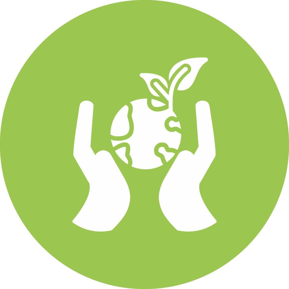 Healthy Earth Glyph Multi Circle Icon vector
