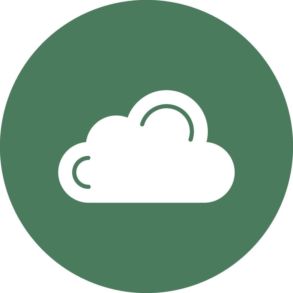 nube glifo multi circulo icono vector