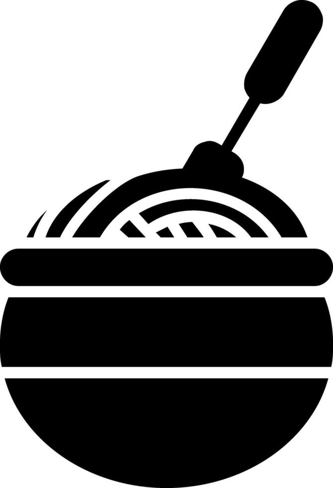 Noddles Glyph Icon vector