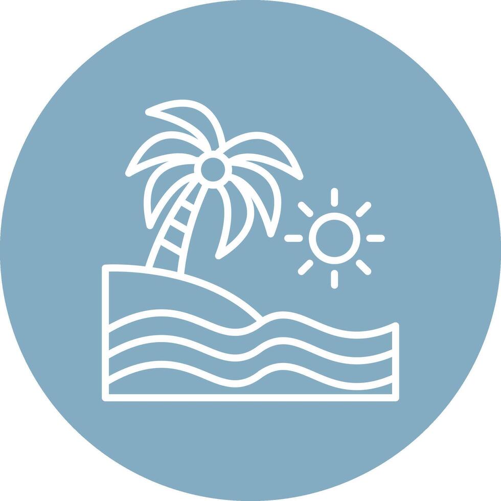 Beach Line Multi Circle Icon vector
