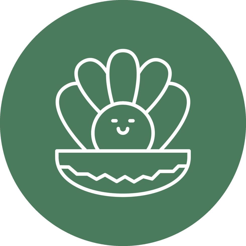 Oyster Line Multi Circle Icon vector