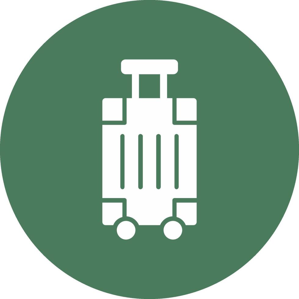 Luggage Glyph Multi Circle Icon vector