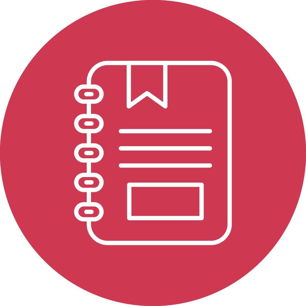 Notebook Line Multi Circle Icon vector