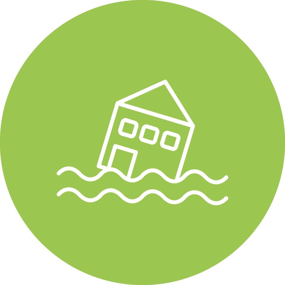 Flood Line Multi Circle Icon vector