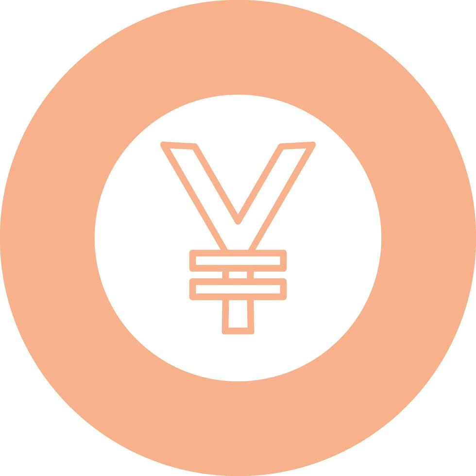 Yen Coin Glyph Multi Circle Icon vector