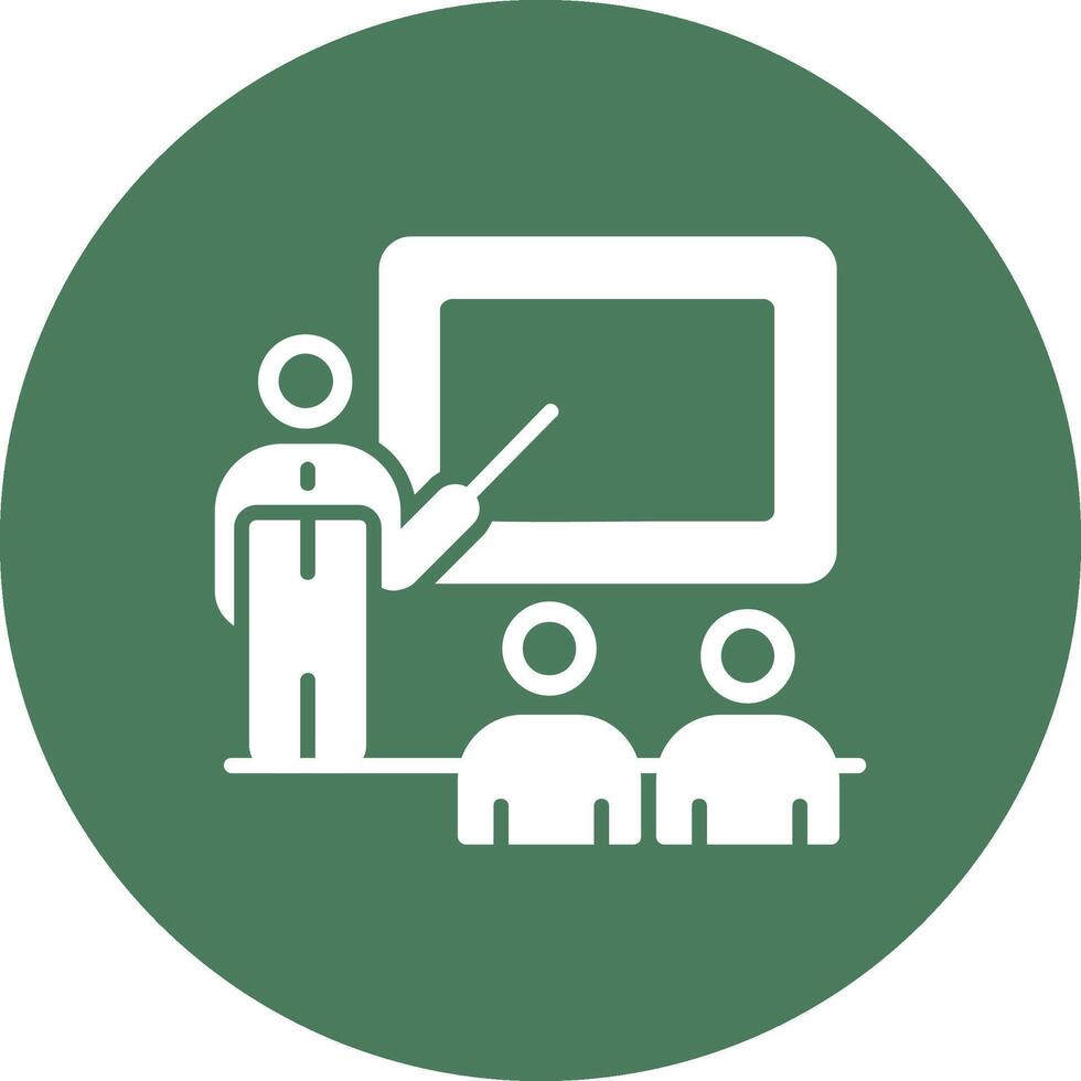 Business Training Glyph Multi Circle Icon vector