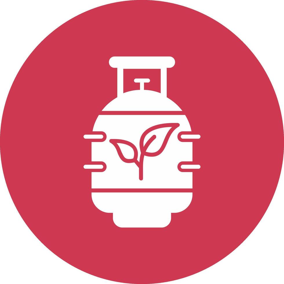 Bio Gas Glyph Multi Circle Icon vector