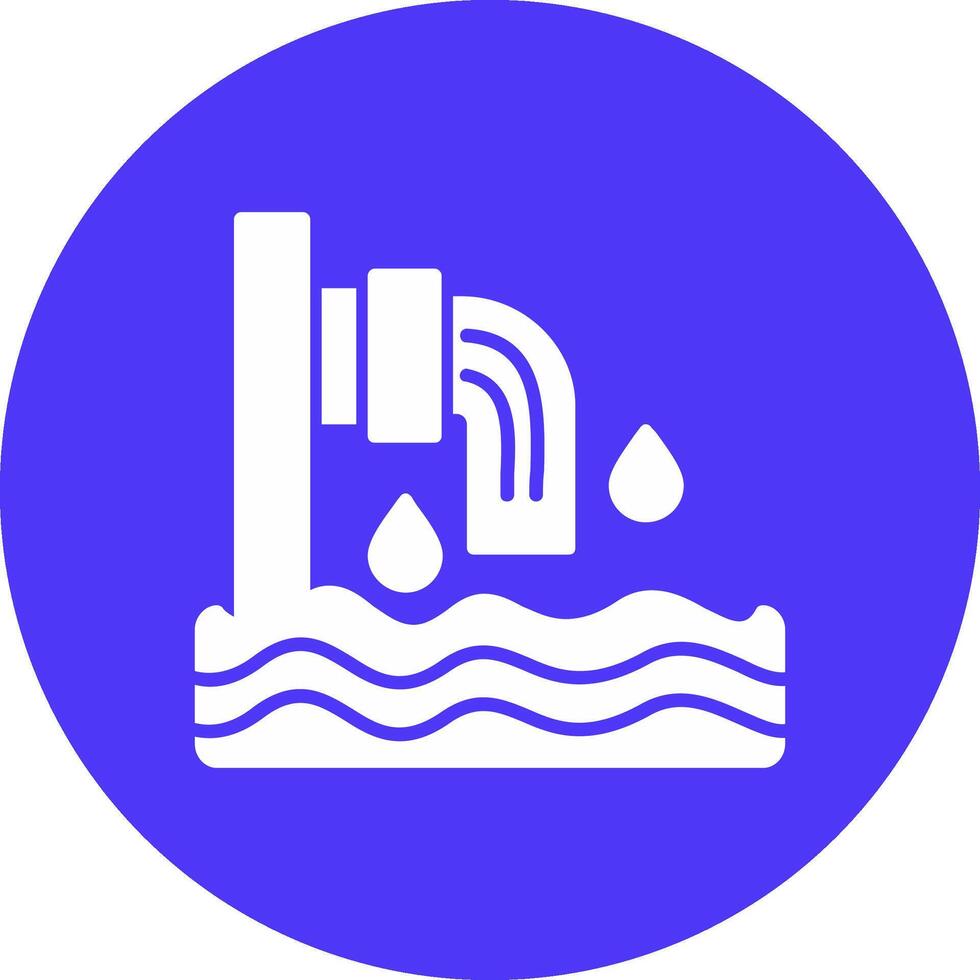 Sewer Glyph Multi Circle Icon vector