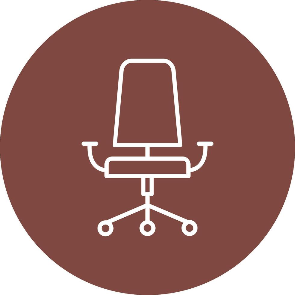 Office Chair Line Multi Circle Icon vector