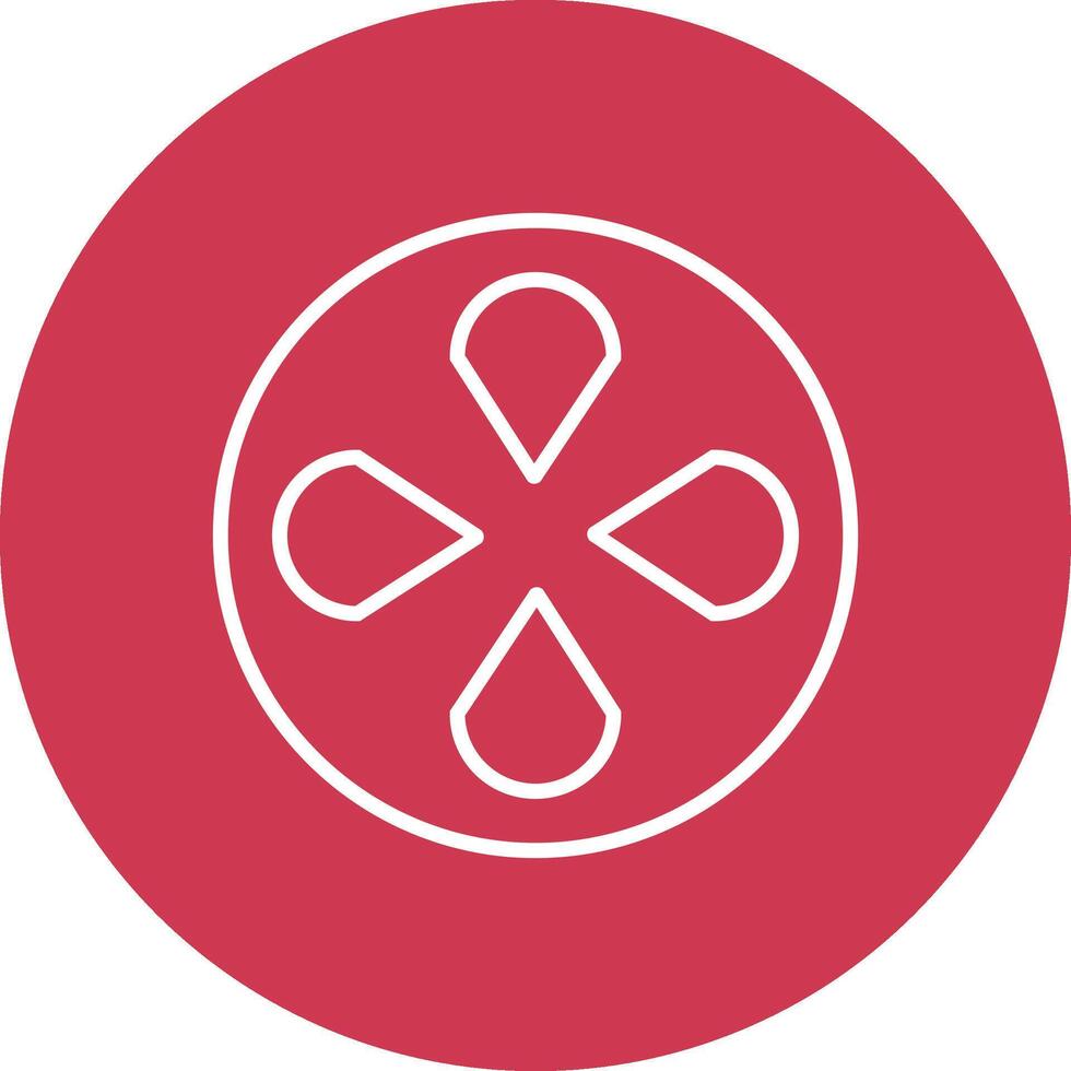 Grapefruit Line Multi Circle Icon vector