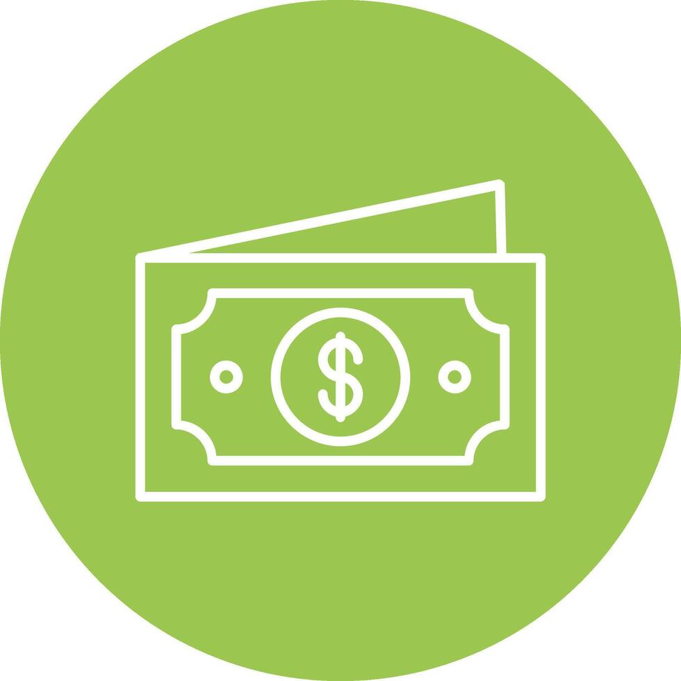 Paper Money Line Multi Circle Icon vector