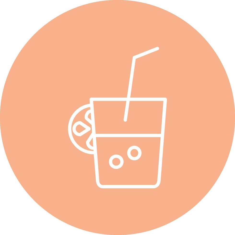 Fresh Juice Line Multi Circle Icon vector