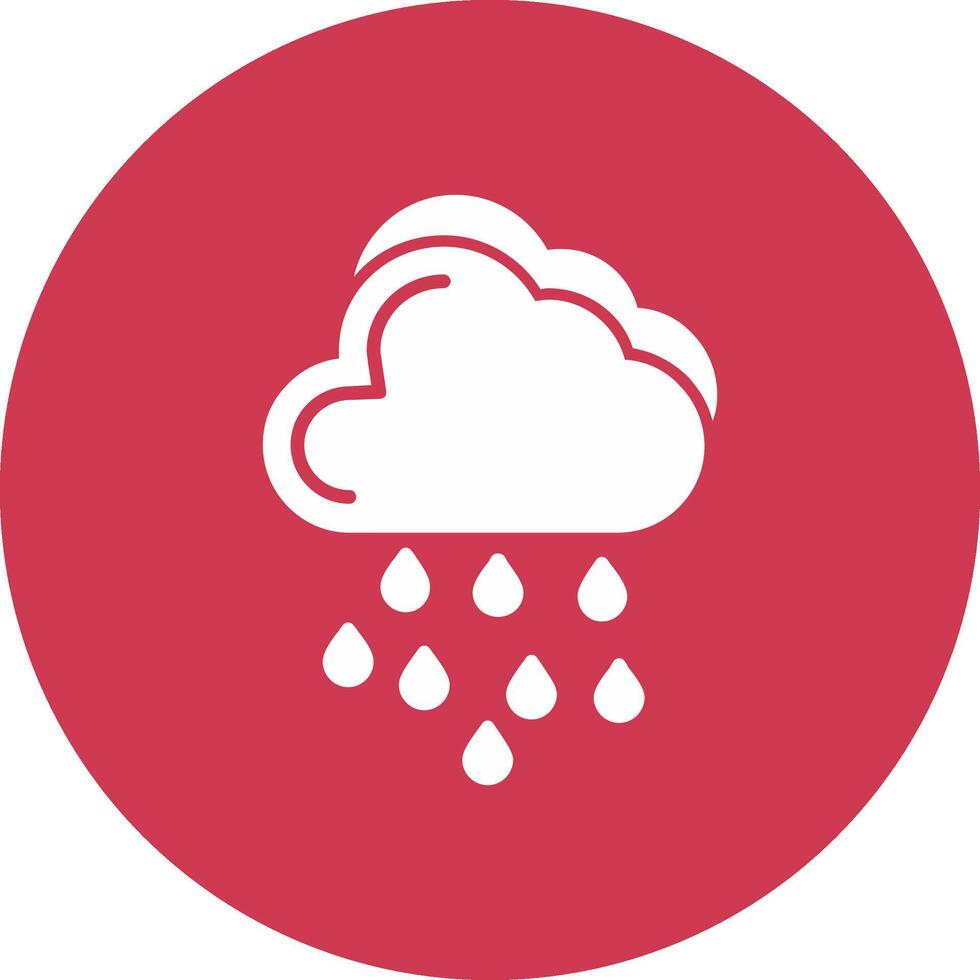 Rain Glyph Multi Circle Icon vector