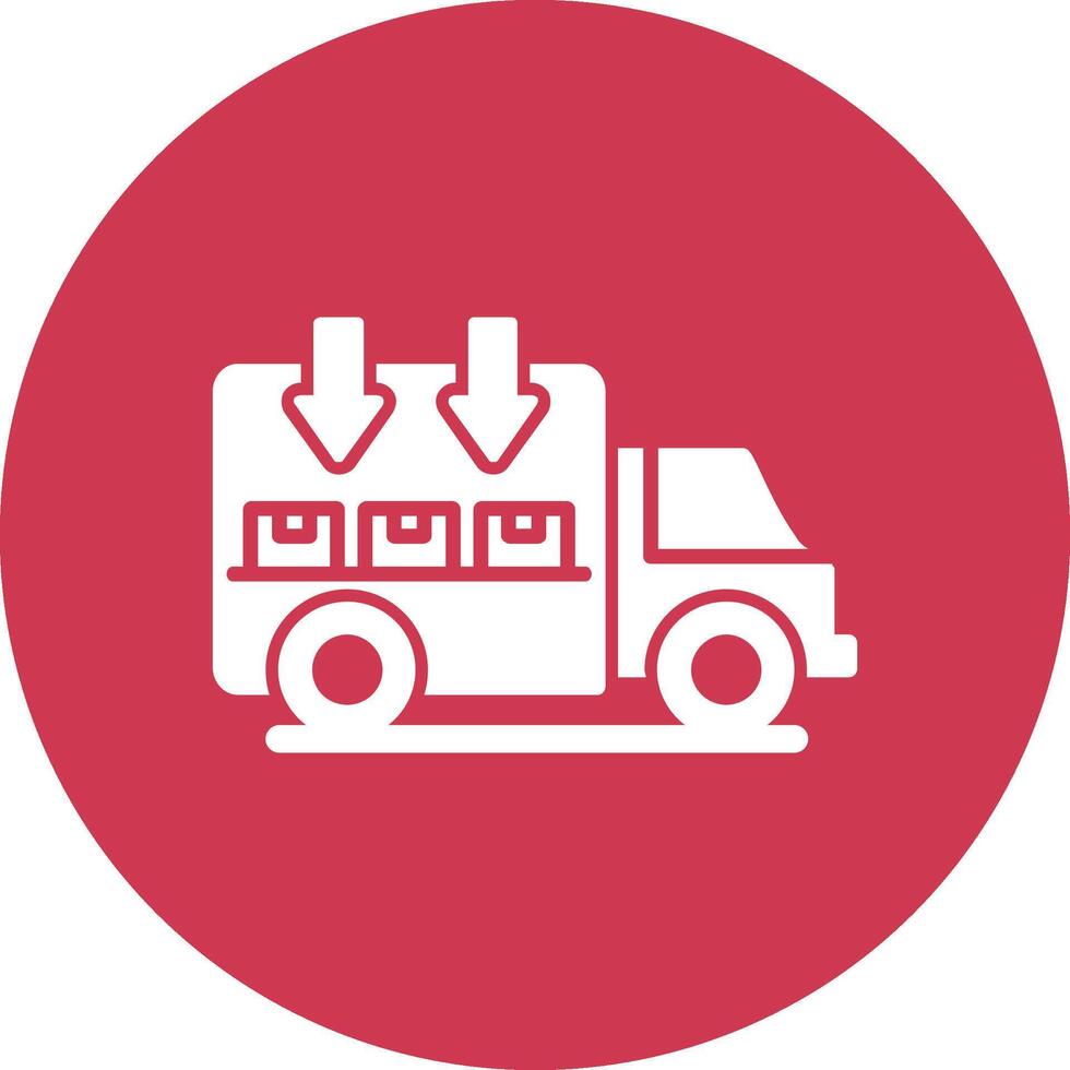 Courier And Outsourcing Glyph Multi Circle Icon vector